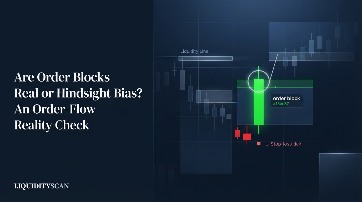 order block は本物か、後知恵バイアスか、オーダーフローで検証