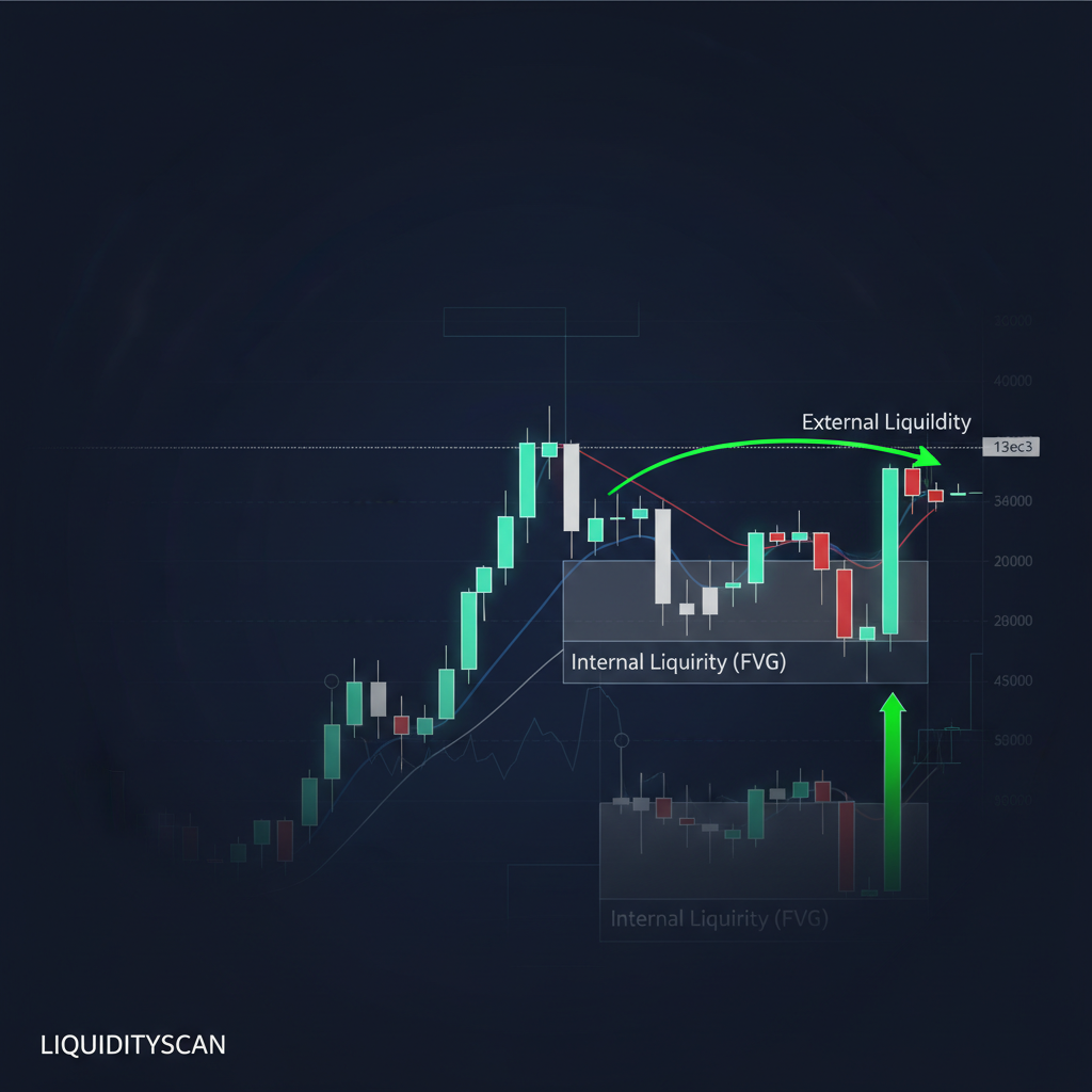 Liquidez Interna vs. Externa: Um Guia para Traders de SMC