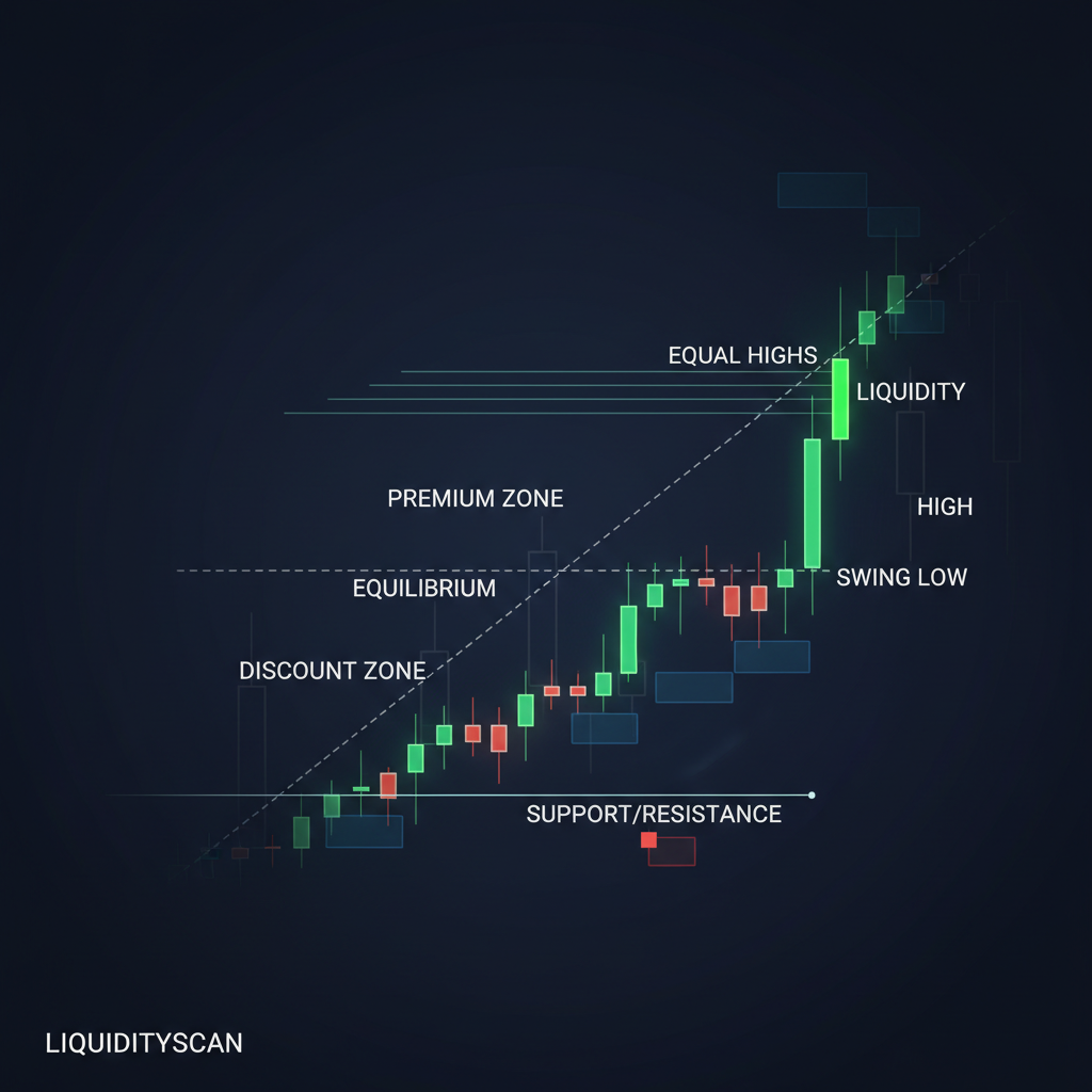 Premium & Discount vs Support & Resistance (ICT)