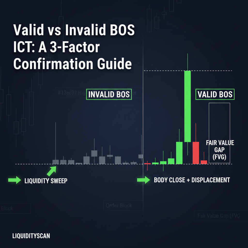 有效 BOS vs 无效 BOS:ICT 交易者三步确认法则
